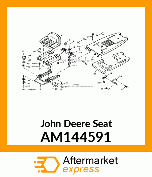 SEAT ASSY, HIGH BACK AM144591