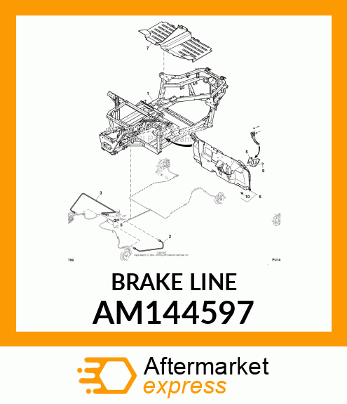 BRAKE LINE, BRAKE LINE, STEEL (RF) AM144597