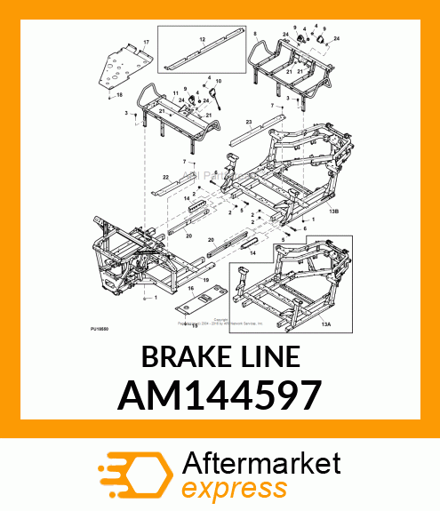 BRAKE LINE, BRAKE LINE, STEEL (RF) AM144597