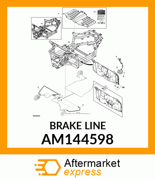 BRAKE LINE, STEEL (F) AM144598