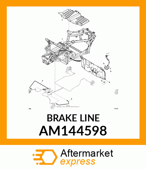 BRAKE LINE, STEEL (F) AM144598