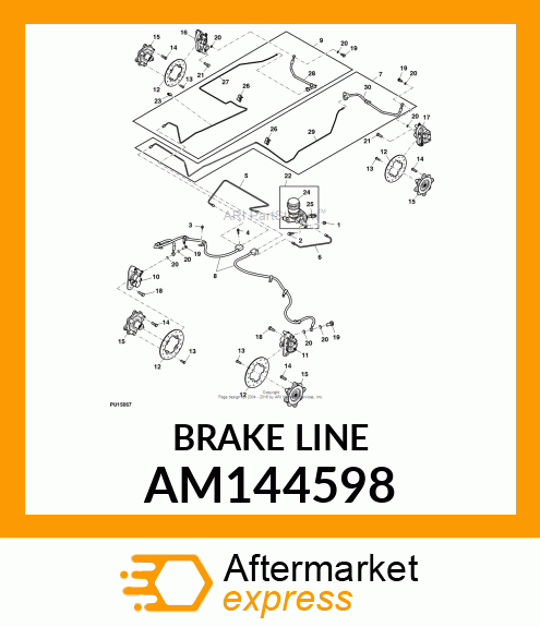 BRAKE LINE, STEEL (F) AM144598