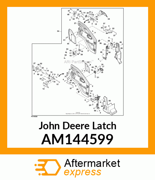 LATCH, ASSY RIGHT HAND AM144599