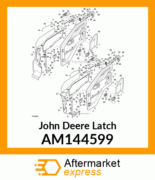 LATCH, ASSY RIGHT HAND AM144599