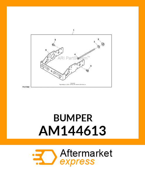 BUMPER, WELDMENT, FRONT BUMPER AM144613