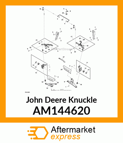 KNUCKLE, KNUCKLE, FRONT, LEFT ASSY AM144620