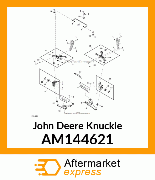 KNUCKLE, KNUCKLE, FRONT, RIGHT ASSY AM144621