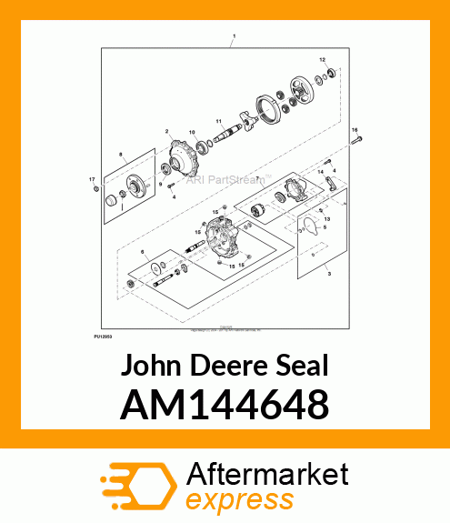 SEAL, SEAL, BRAKE SHAFT AM144648