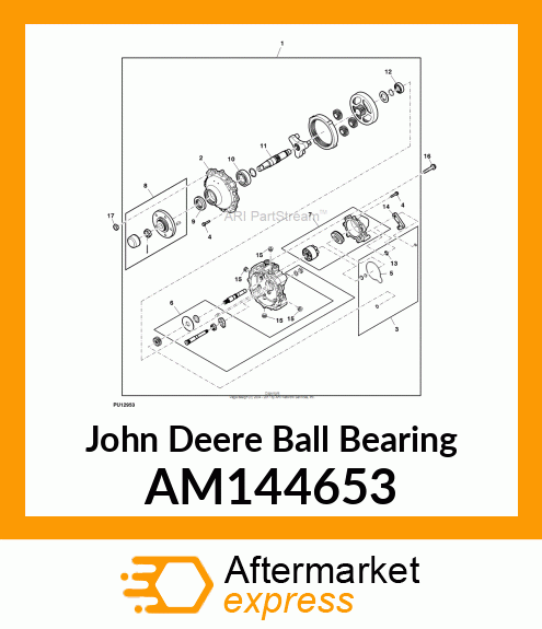 BALL BEARING, BEARING, AXLE OUTSIDE AM144653