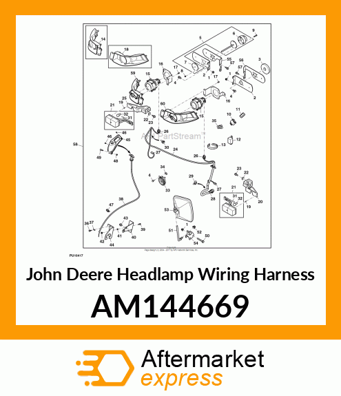 HEADLAMP WIRING HARNESS, HARNESS, H AM144669