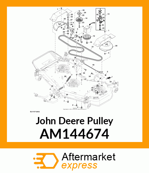 PULLEY, SHEAVE, WELDED GEARBOX 62C AM144674