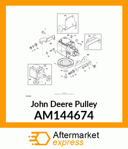 PULLEY, SHEAVE, WELDED GEARBOX 62C AM144674