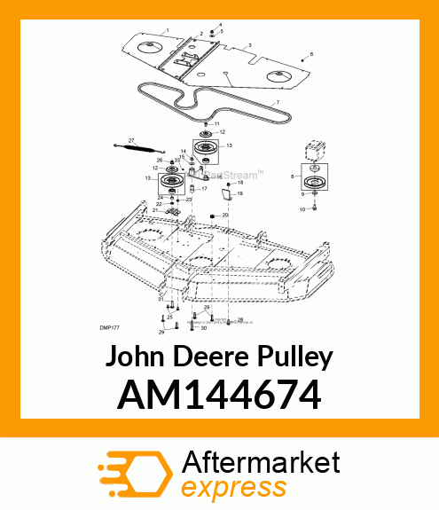 PULLEY, SHEAVE, WELDED GEARBOX 62C AM144674