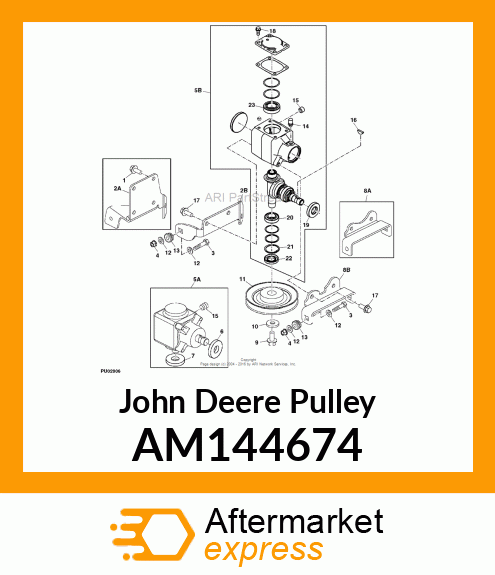 PULLEY, SHEAVE, WELDED GEARBOX 62C AM144674