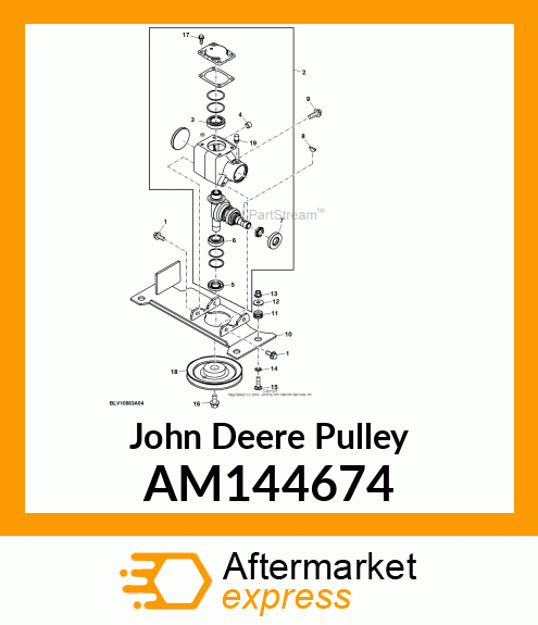 PULLEY, SHEAVE, WELDED GEARBOX 62C AM144674