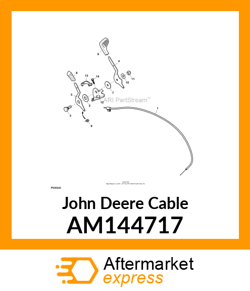 CABLE, THROTTLE amp; CHOKE (GAS) AM144717