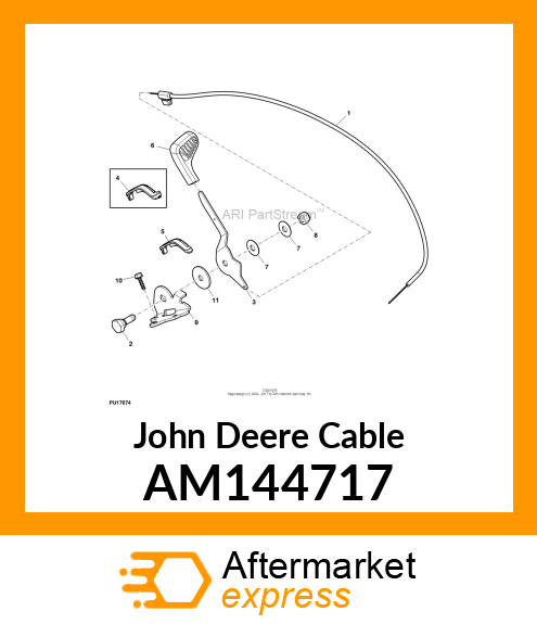 CABLE, THROTTLE amp; CHOKE (GAS) AM144717