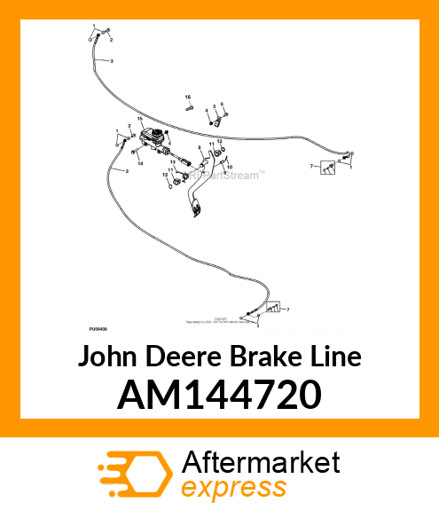 BRAKE LINE, BRAKE LINE, GATOR, TE, AM144720