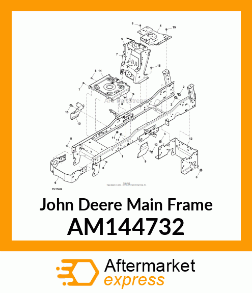 FRAME, WELDMENT (AM137099 PAINTED) AM144732