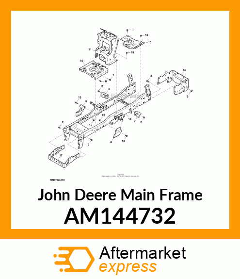 FRAME, WELDMENT (AM137099 PAINTED) AM144732