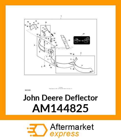 DEFLECTOR, 54A MULCH CONTROL RH AM144825