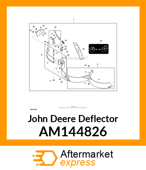 DEFLECTOR, 54A MULCH CONTROL LH AM144826