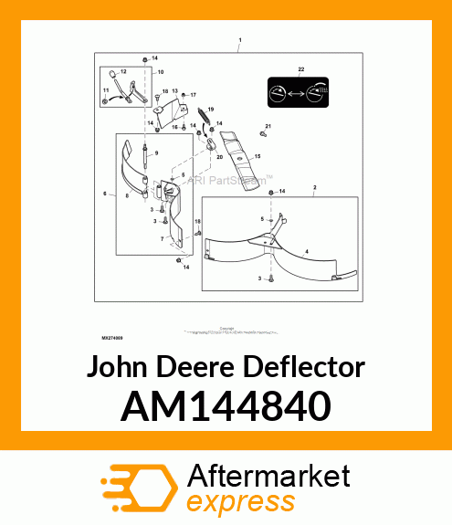 DEFLECTOR,48A MULCH CONTROL LH AM144840