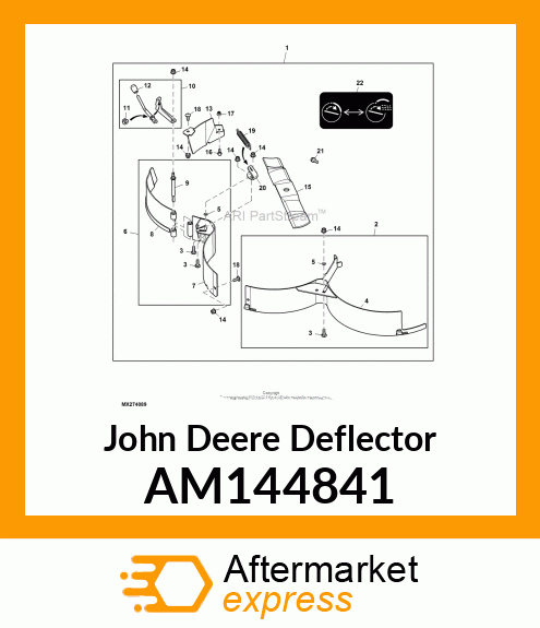 DEFLECTOR,48A MULCH CONTROL RH AM144841