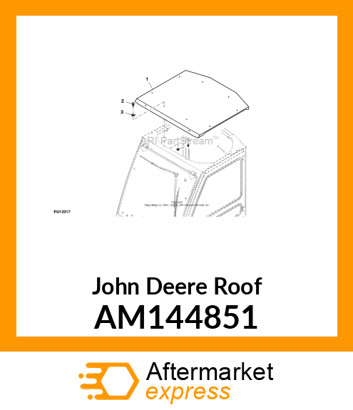 ROOF ASSEMBLY, ROPS CAB MY13 X700 AM144851