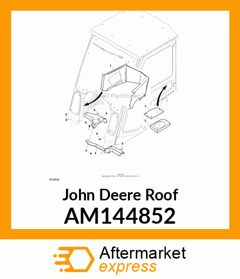 AIR INTAKE, ROPS CAB MY13 X700 AM144852