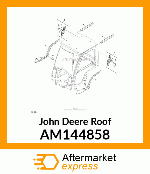 SIDE PANEL RT, ROPS CAB MY13 X700 AM144858