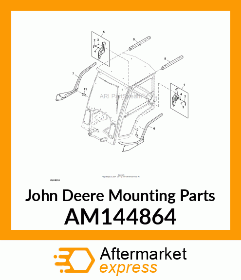 BACK MOUNT RT, ROPS CAB MY13 X700 AM144864