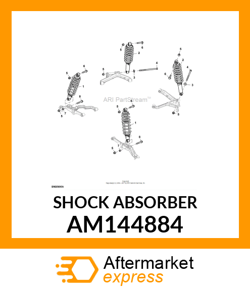 SHOCK ABSORBER, SHOCK, COILOVER, FR AM144884