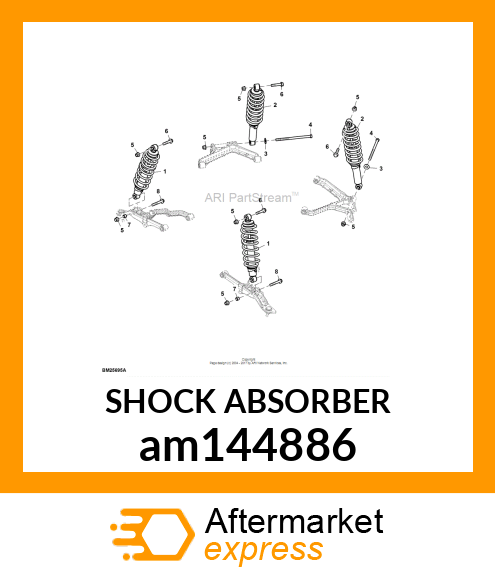 SHOCK ABSORBER, SHOCK, COILOVER, RE am144886