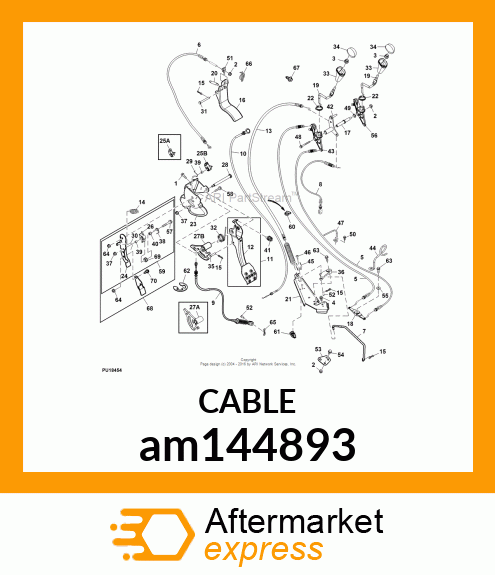 CABLE, GEAR SHIFT, 2PASS am144893