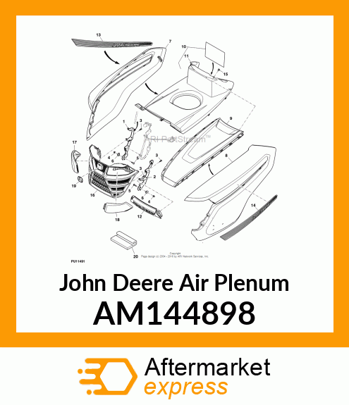 AIR PLENUM, W/ LABEL AM144898