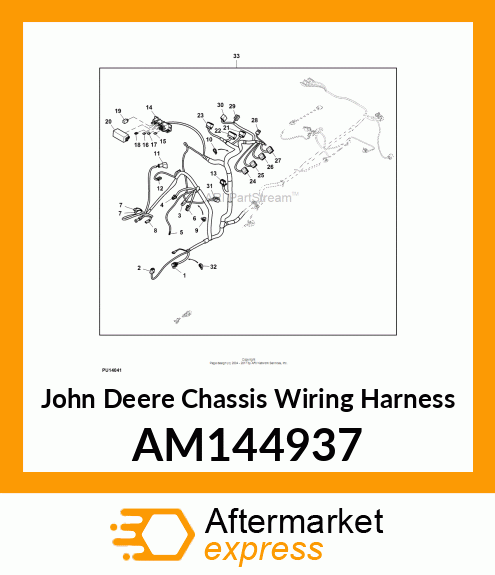 HARNESS ASSY, X7, EXP, DIESEL MY15 AM144937