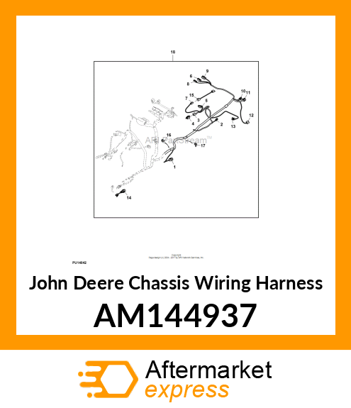 HARNESS ASSY, X7, EXP, DIESEL MY15 AM144937