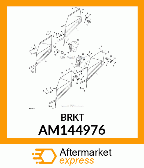 BRACKET, OSR BUCKLE MOUNT, RH AM144976