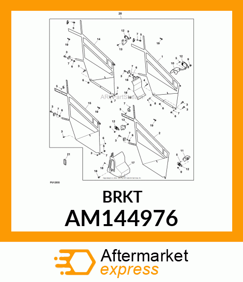 BRACKET, OSR BUCKLE MOUNT, RH AM144976