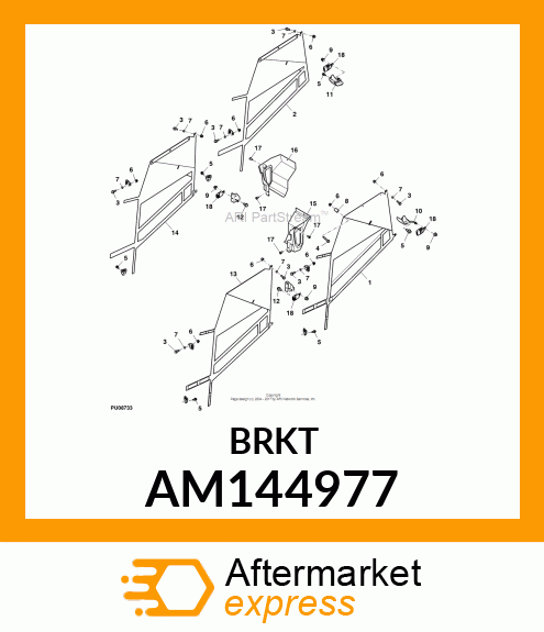 BRACKET, OSR BUCKLE MOUNT, LH AM144977