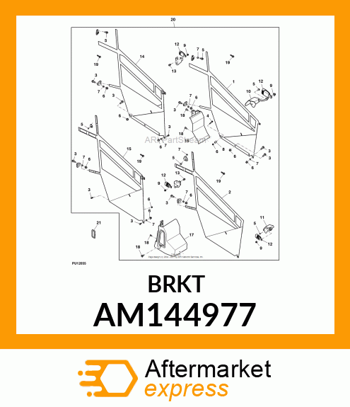 BRACKET, OSR BUCKLE MOUNT, LH AM144977