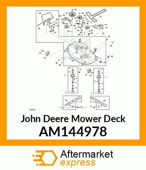 EZTRAK 42C SERVICE DECK DOMESTIC AM144978