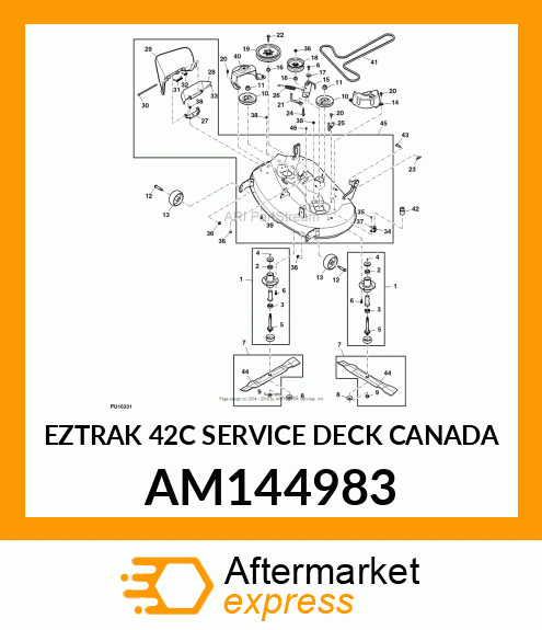 EZTRAK 42C SERVICE DECK CANADA AM144983