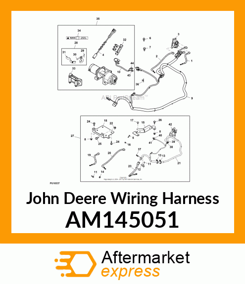 WIRING HARNESS, CABLE, WINCH BATTER AM145051