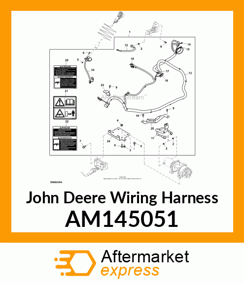 WIRING HARNESS, CABLE, WINCH BATTER AM145051