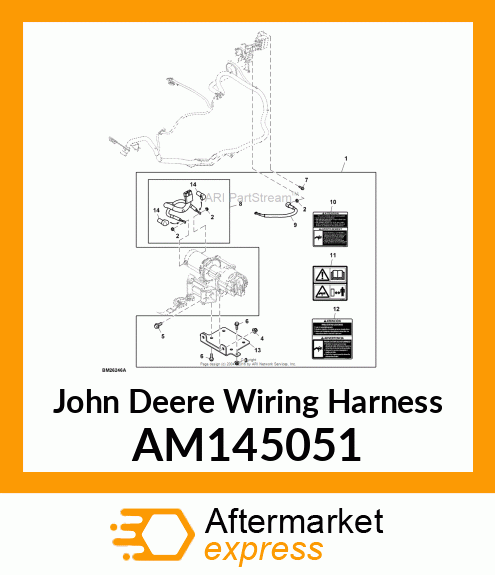 WIRING HARNESS, CABLE, WINCH BATTER AM145051