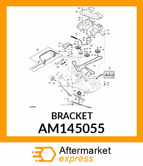 BRACKET, 48A BAFFLE WELDED AM145055