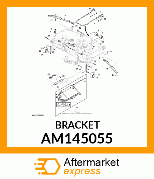 BRACKET, 48A BAFFLE WELDED AM145055