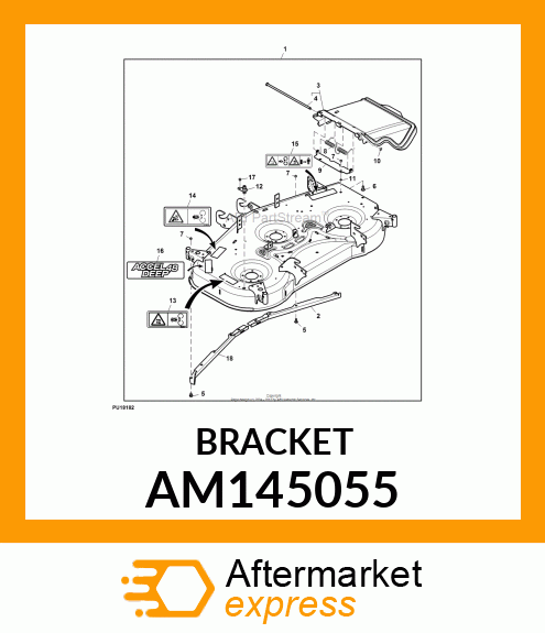 BRACKET, 48A BAFFLE WELDED AM145055